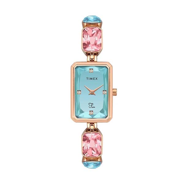 TIMEX Fria Analog Watch for Women with Rectangle Dial & Water Resistant Women's Wrist Watches (TWEL16900)